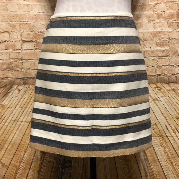 J Crew Metallic Shimmer Striped Skirt - Picture 3 of 8